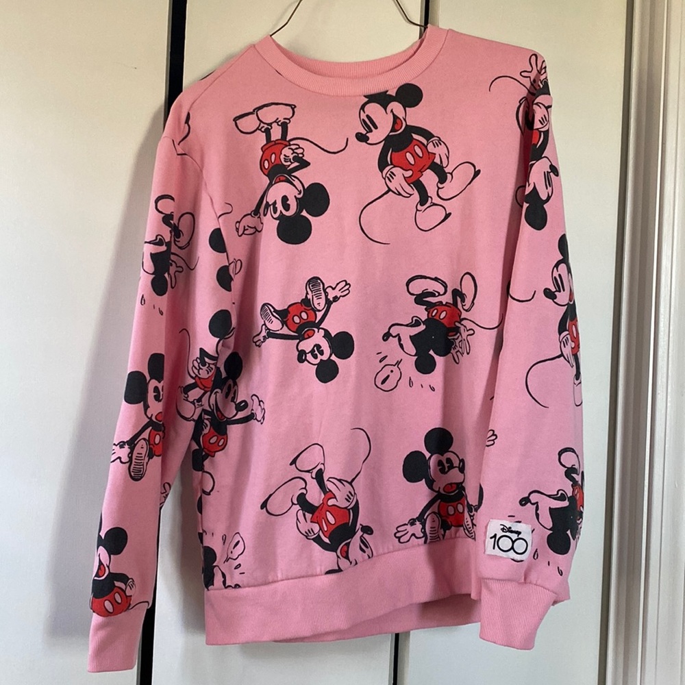 Mickey Mouse sweatshirt, Disney sweatshirt, pink Mickey Mouse sweater